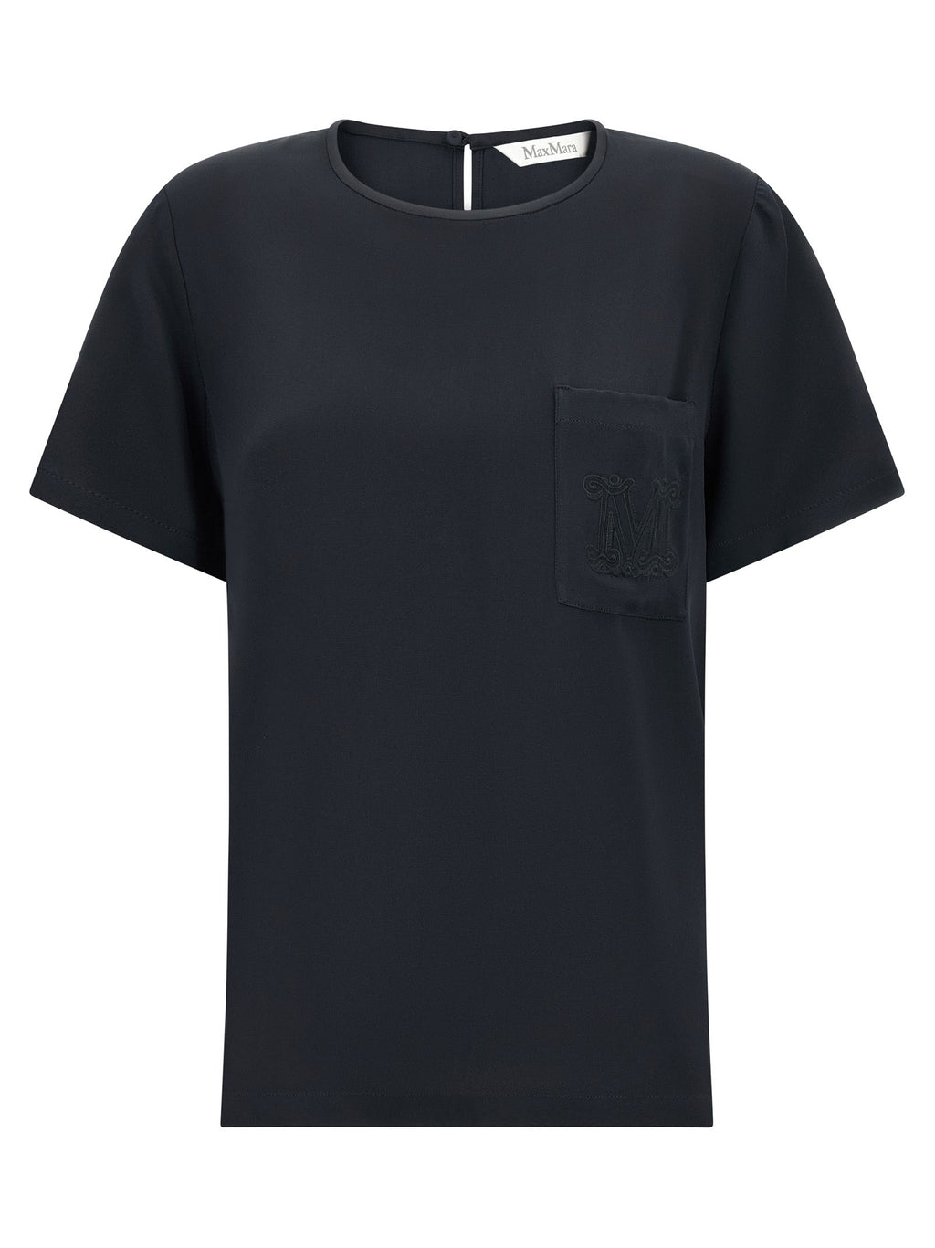 Max Mara Black Silk Blouse