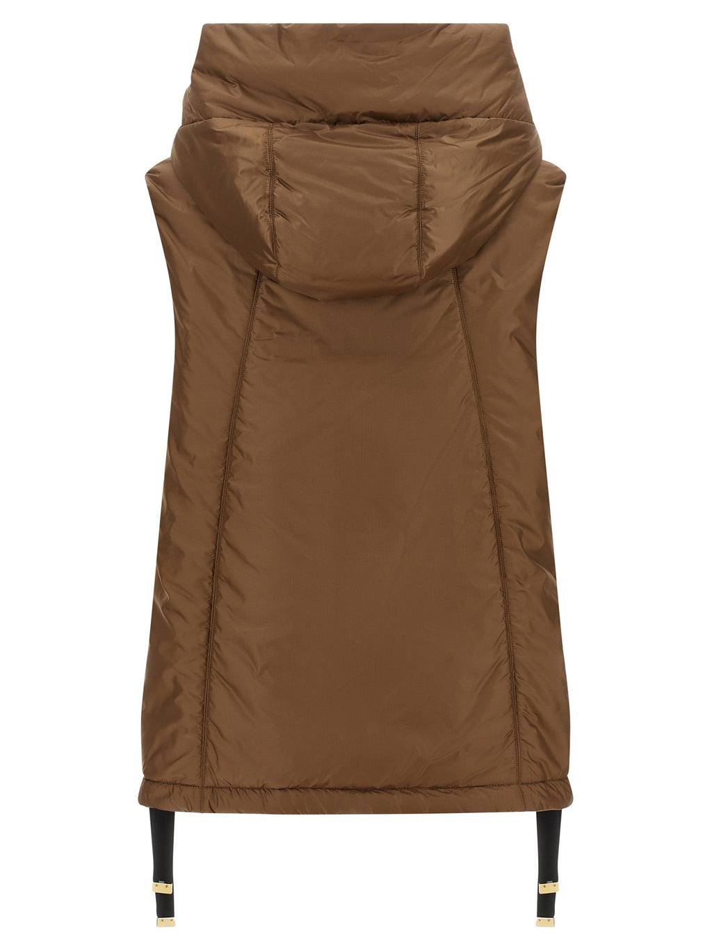 Max Mara Brown Polyester Sleeveless Jacket