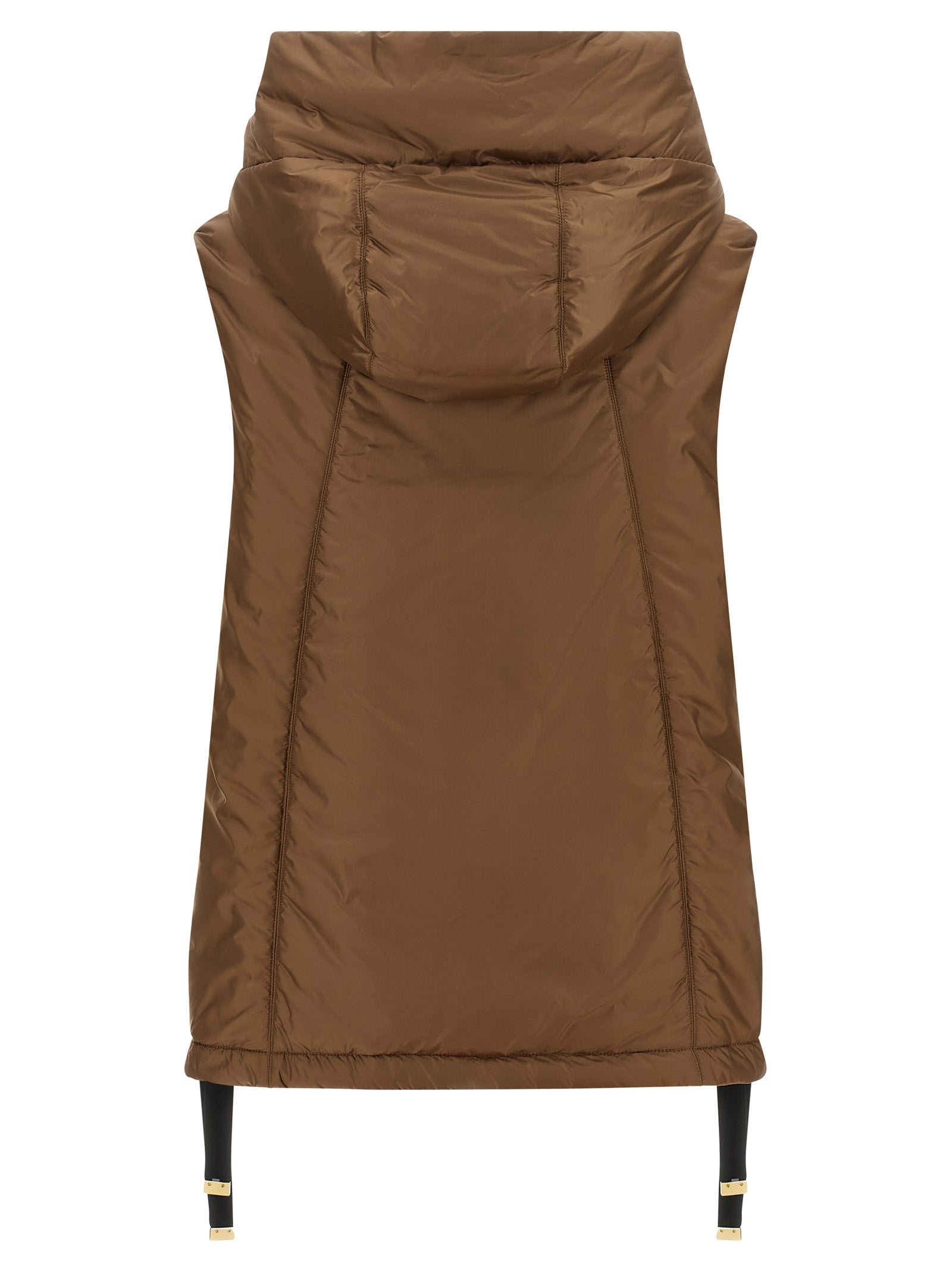 Max Mara Brown Polyester Sleeveless Jacket