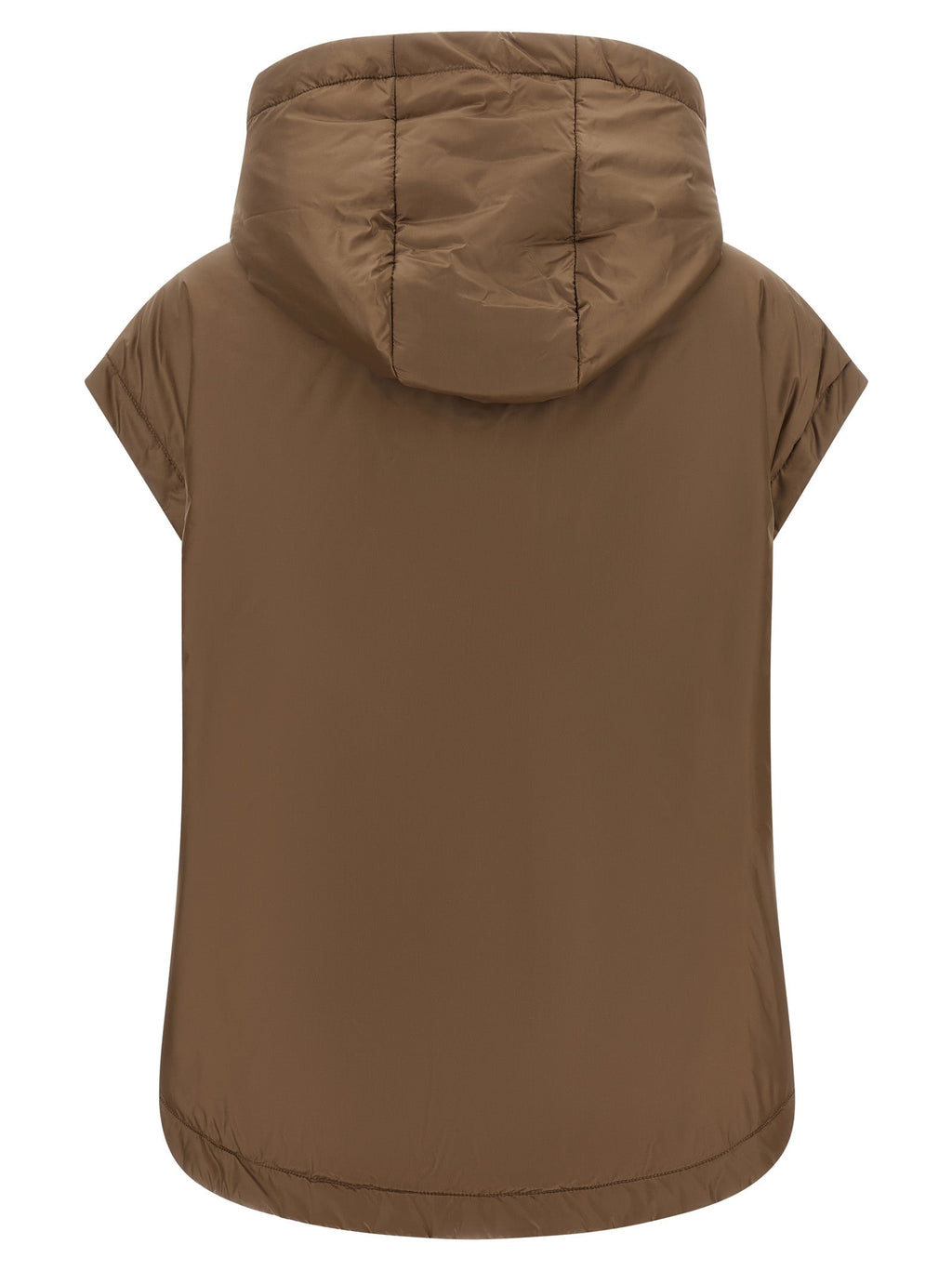 Max Mara Brown Polyester Sleeveless Jacket