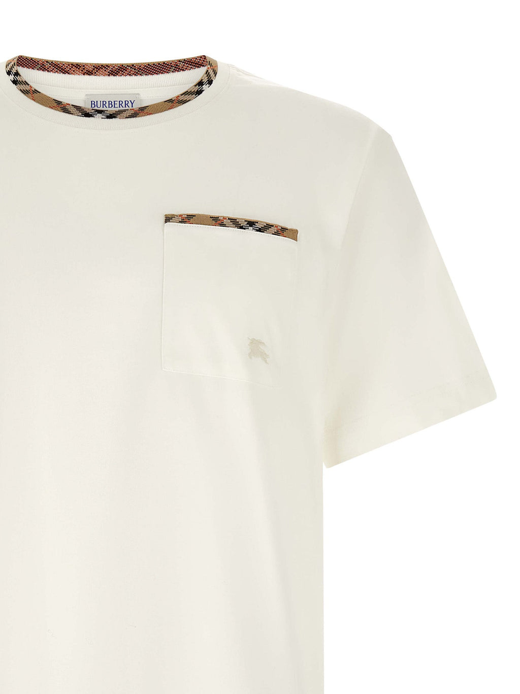 Burberry White Cotton T-Shirt