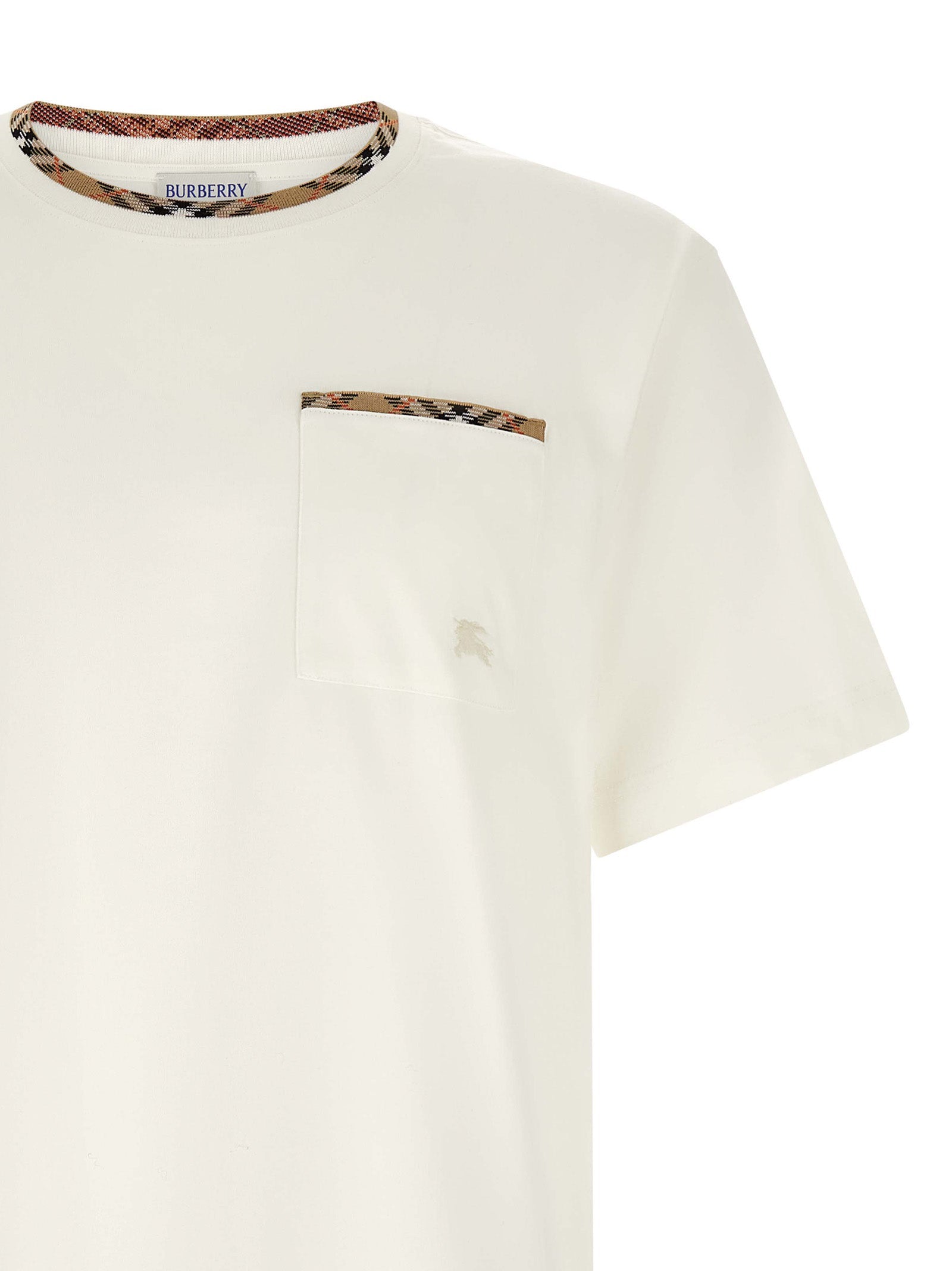 Burberry White Cotton T-Shirt