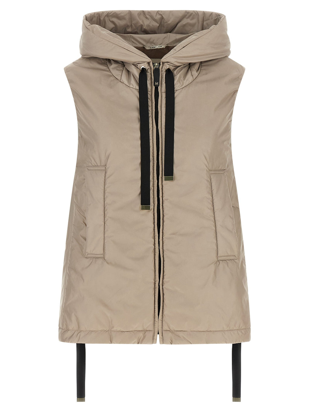 Max Mara Beige Polyester Sleeveless Jacket