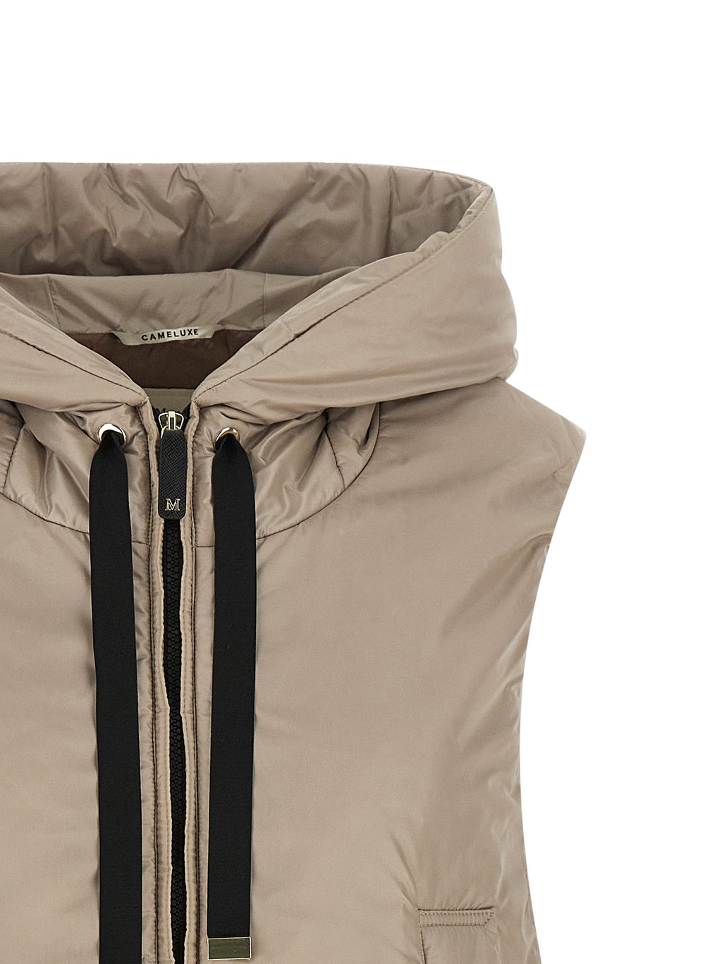 Max Mara Beige Polyester Sleeveless Jacket