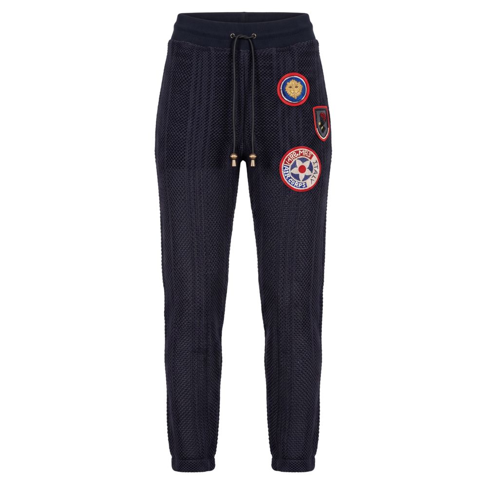 Mr&Mrs Italy Blue Knit Women Pants