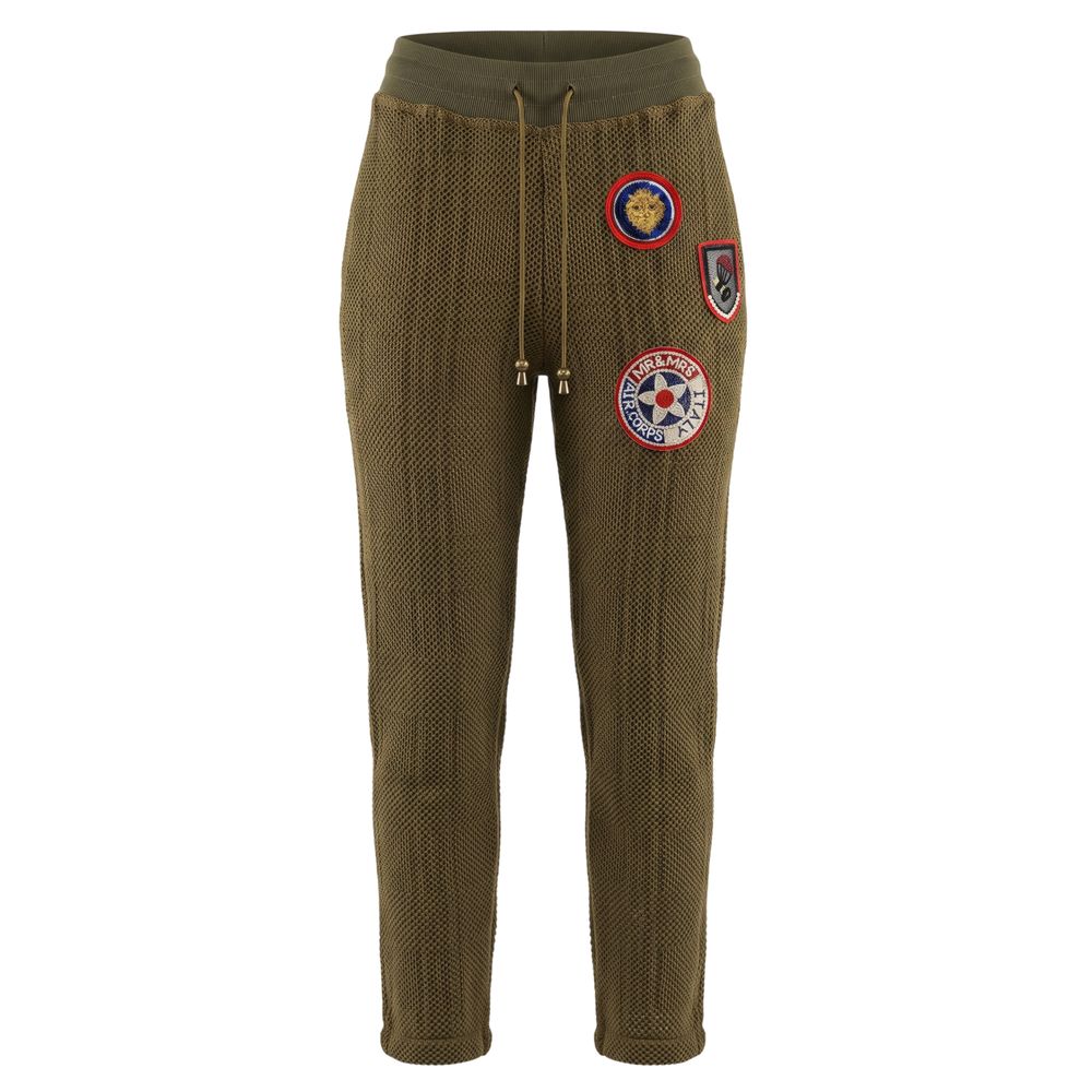 Mr&Mrs Italy Green Mesh Women Pants