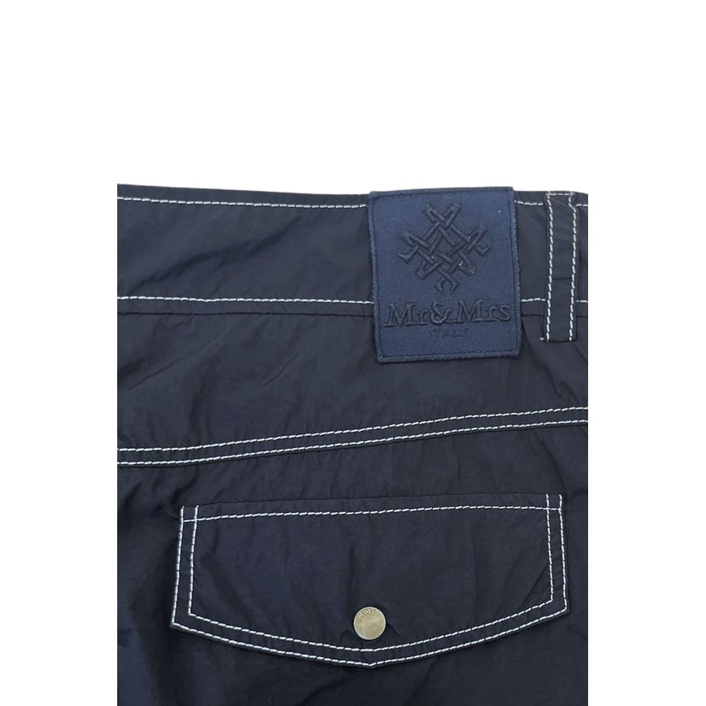 Mr&Mrs Italy Blue Polyamide Men Pants