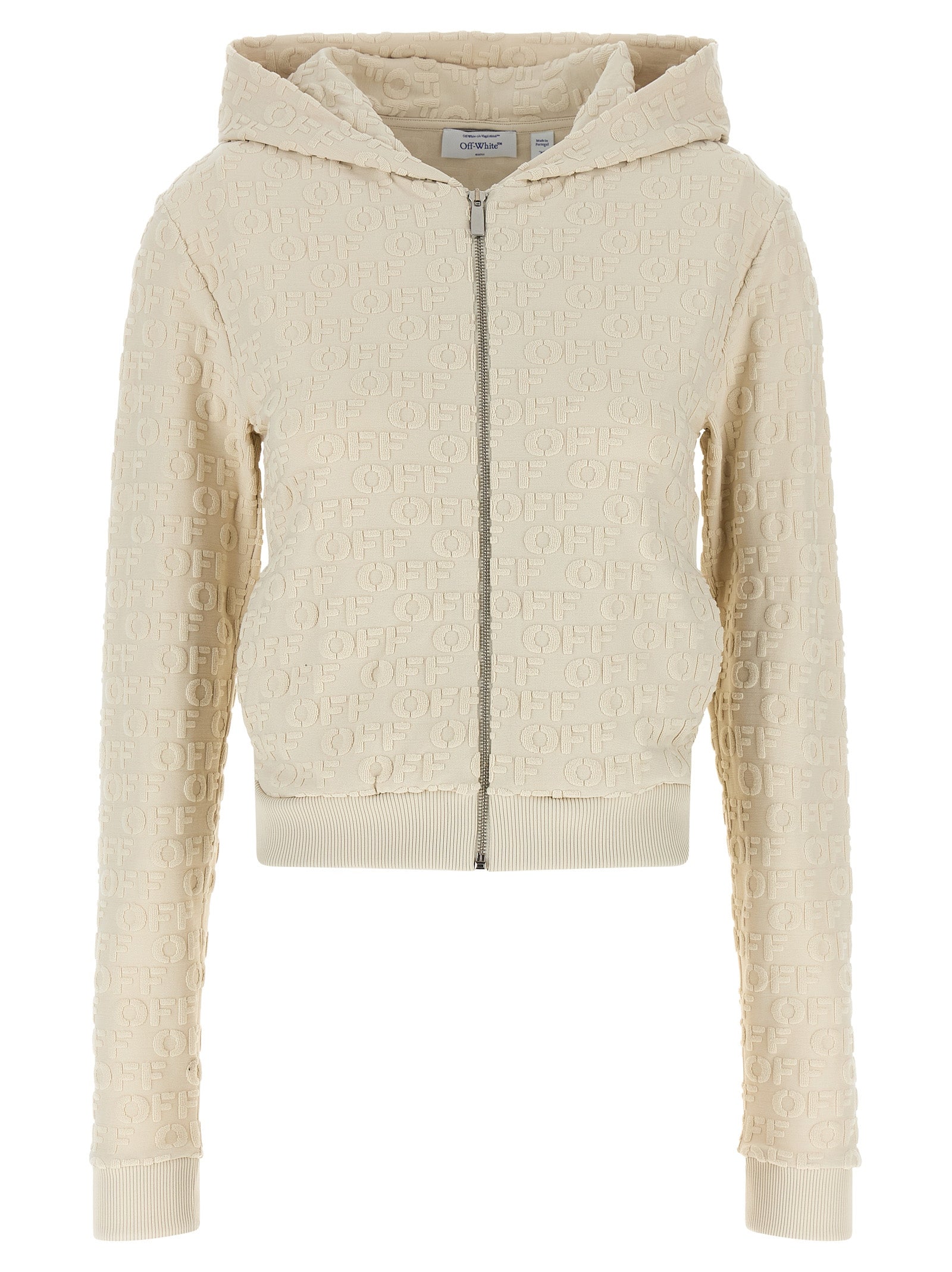 Off-White Beige Cotton Sweatshirt