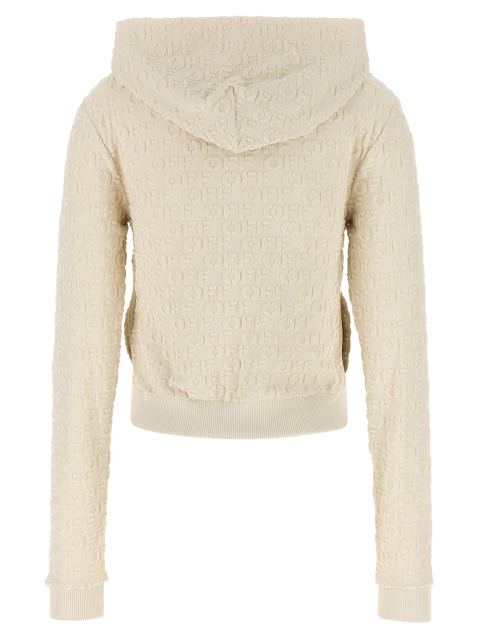 Off-White Beige Cotton Sweatshirt