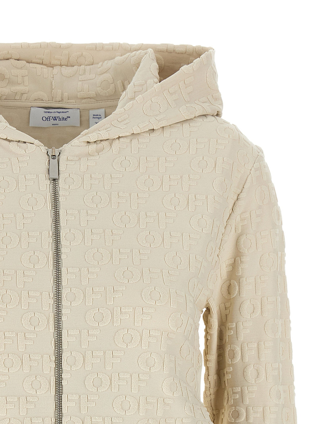 Off-White Beige Cotton Sweatshirt