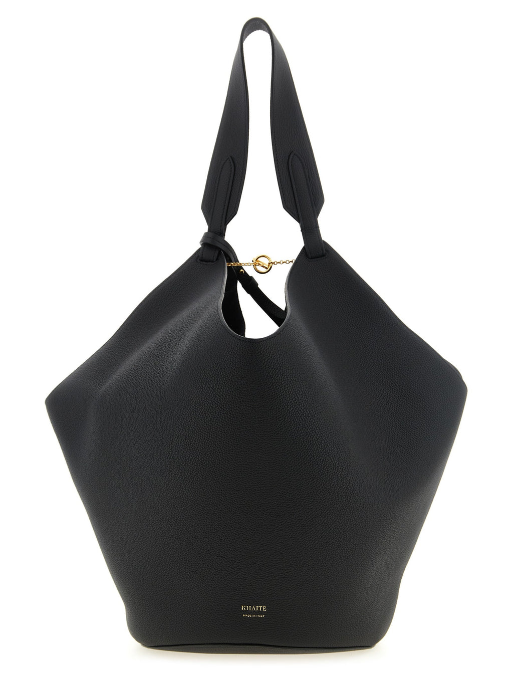 Khaite Black Calfskin Tote Bag