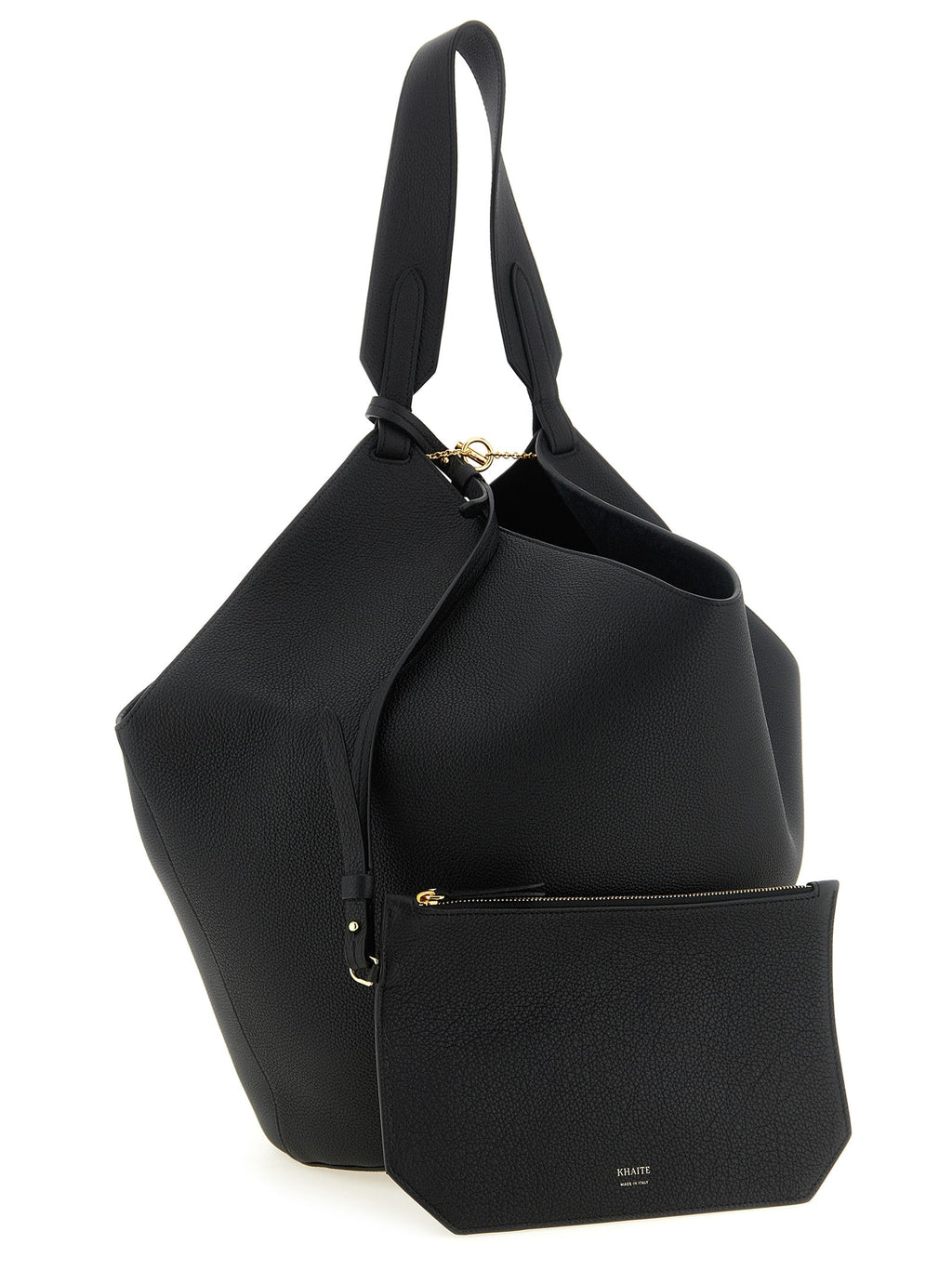 Khaite Black Calfskin Tote Bag
