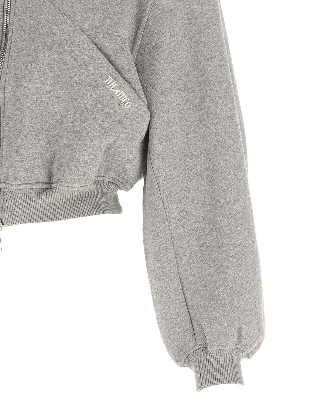The Attico Gray Cotton Sweatshirt