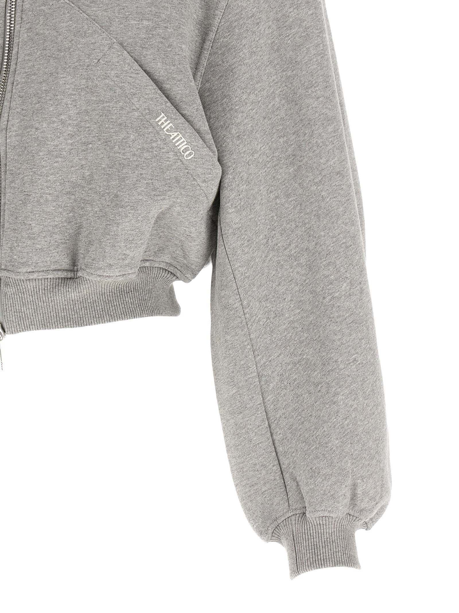 The Attico Gray Cotton Sweatshirt