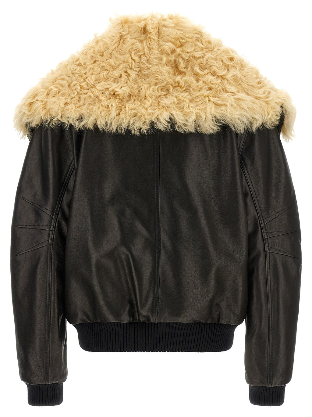 The Attico Black Lamb Leather Leather Jacket