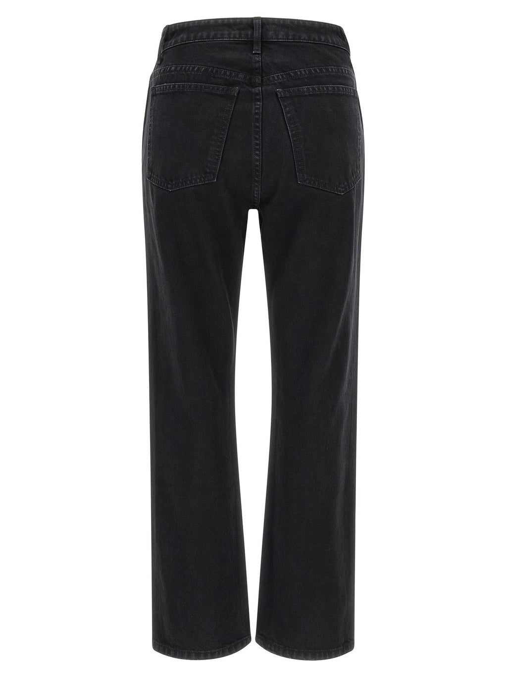 Khaite Black Cotton Flared Jeans