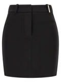The Attico Black Viscose Long Skirt