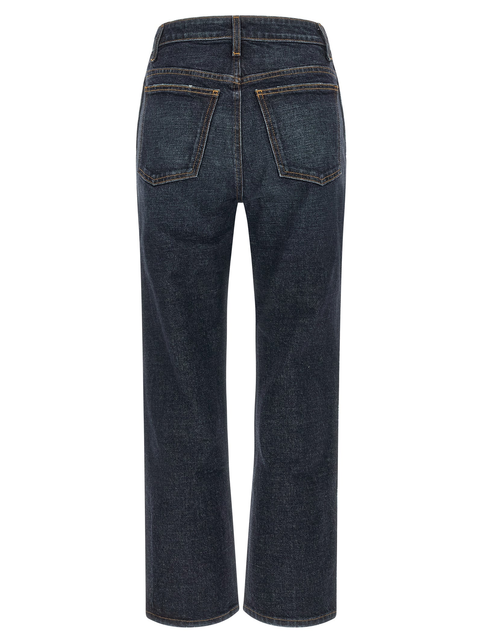 Khaite Blue Cotton Flared Jeans