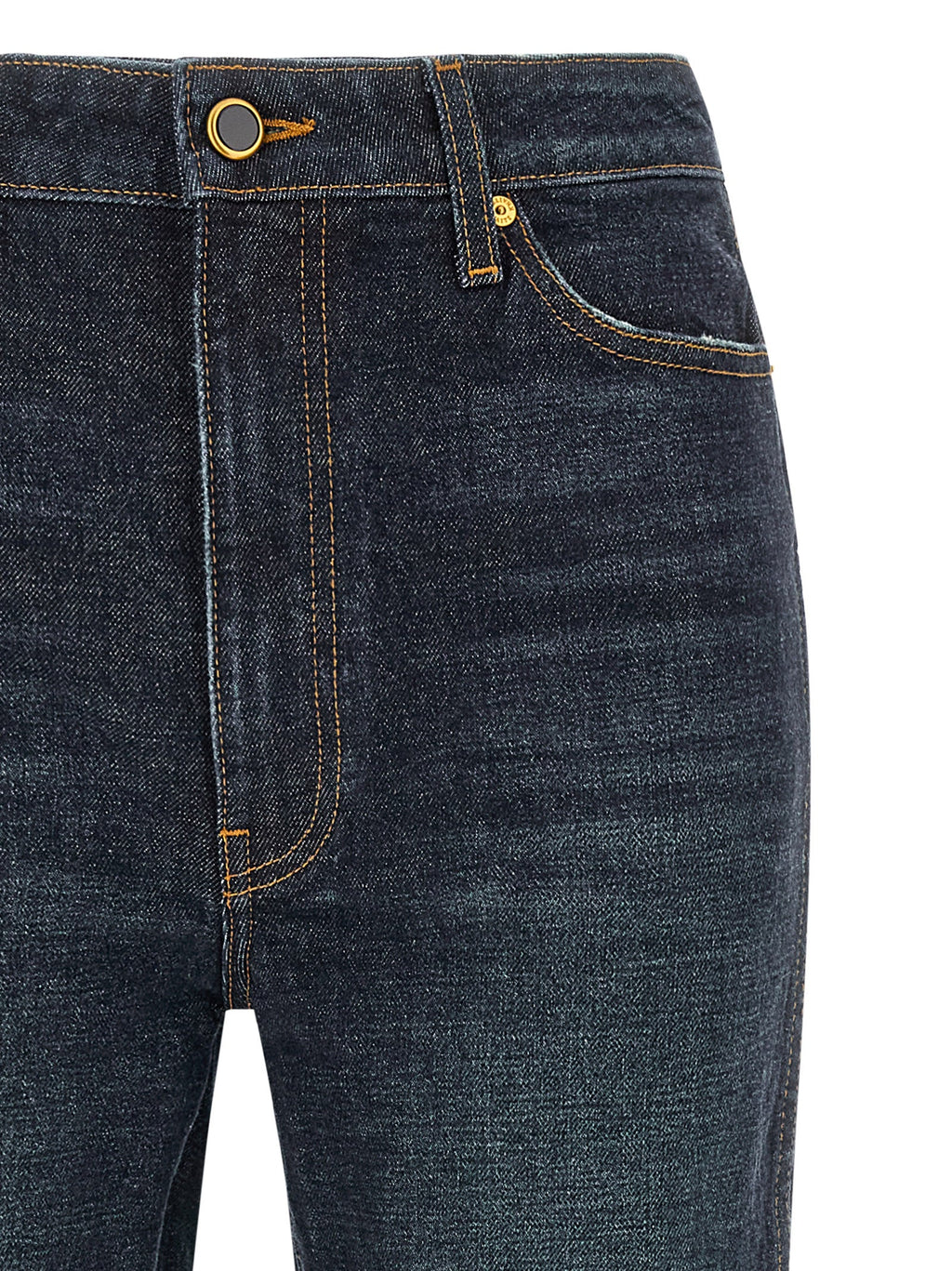 Khaite Blue Cotton Flared Jeans