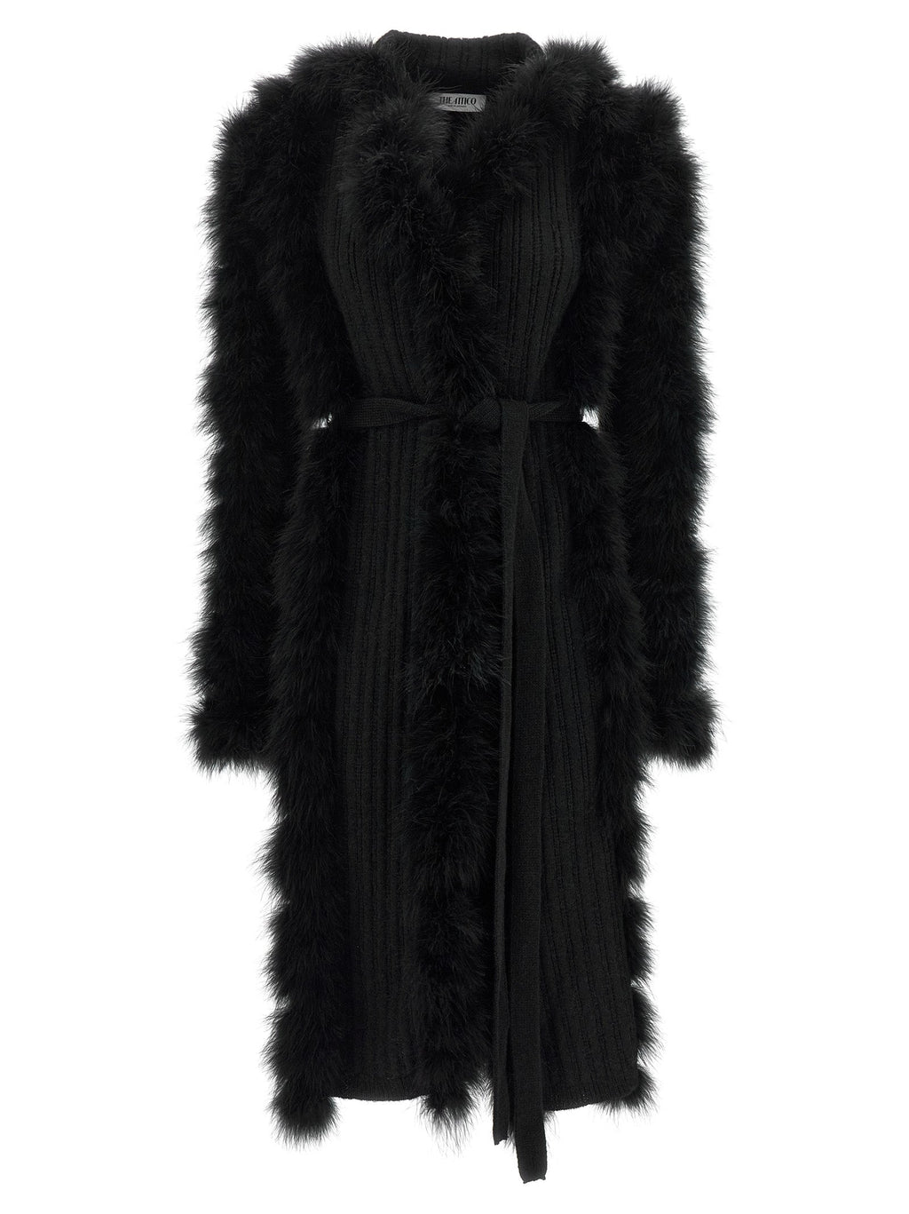 The Attico Black Wool Coat
