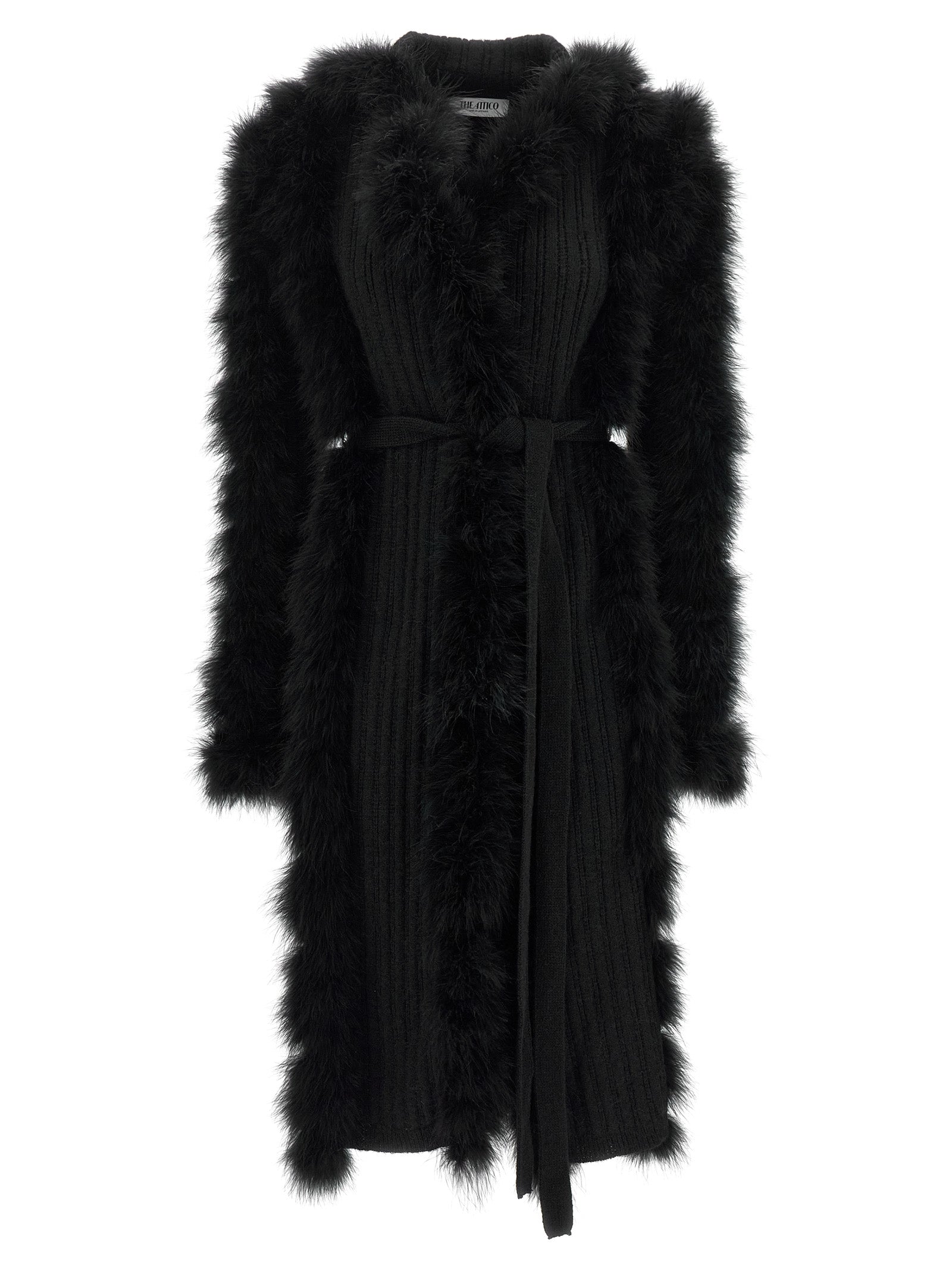 The Attico Black Wool Coat