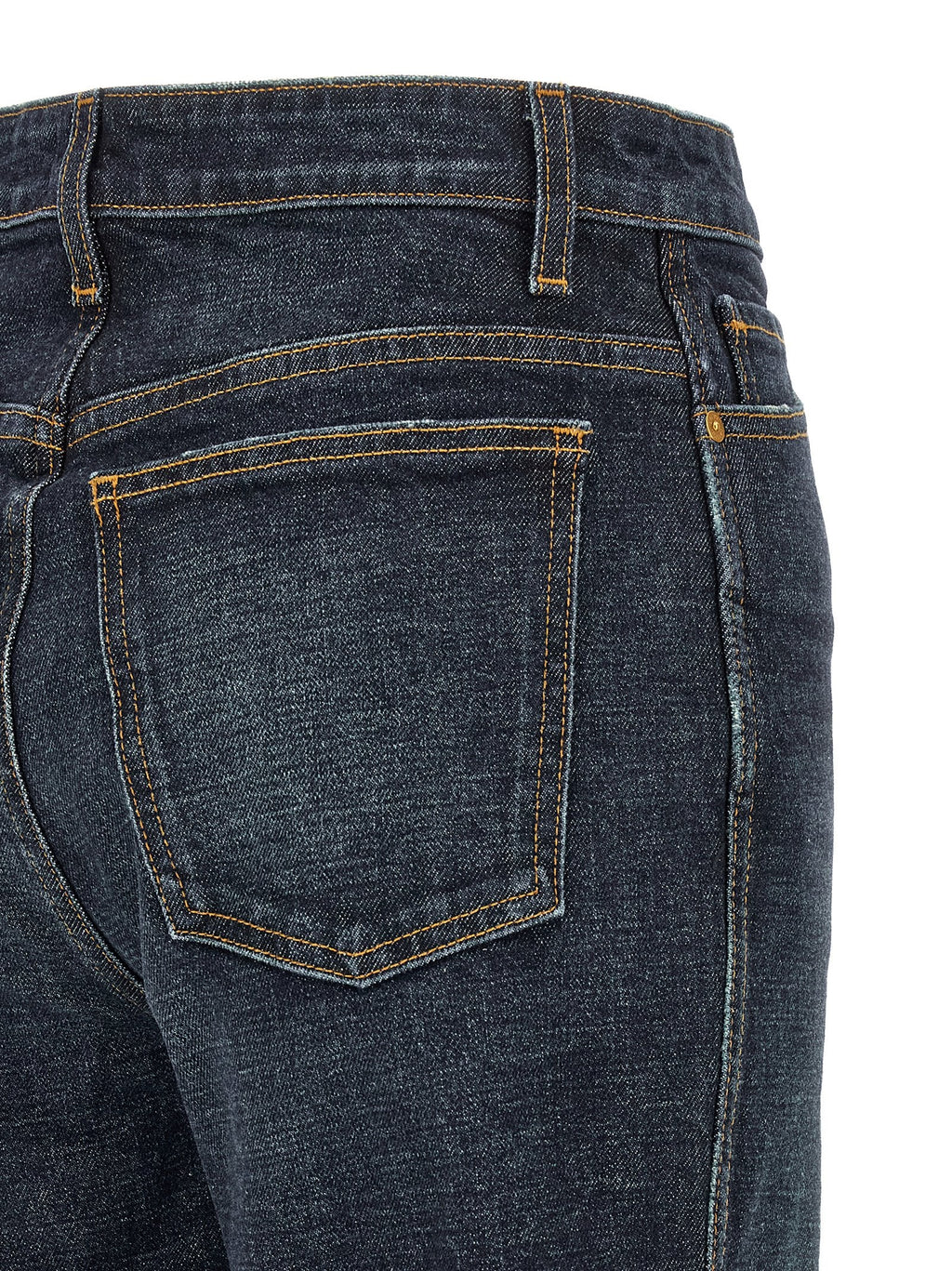 Khaite Blue Cotton Flared Jeans