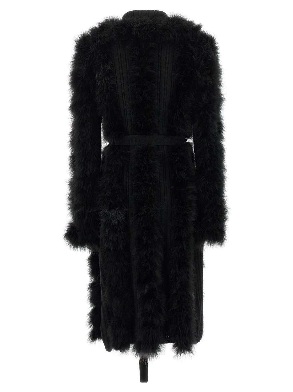 The Attico Black Wool Coat