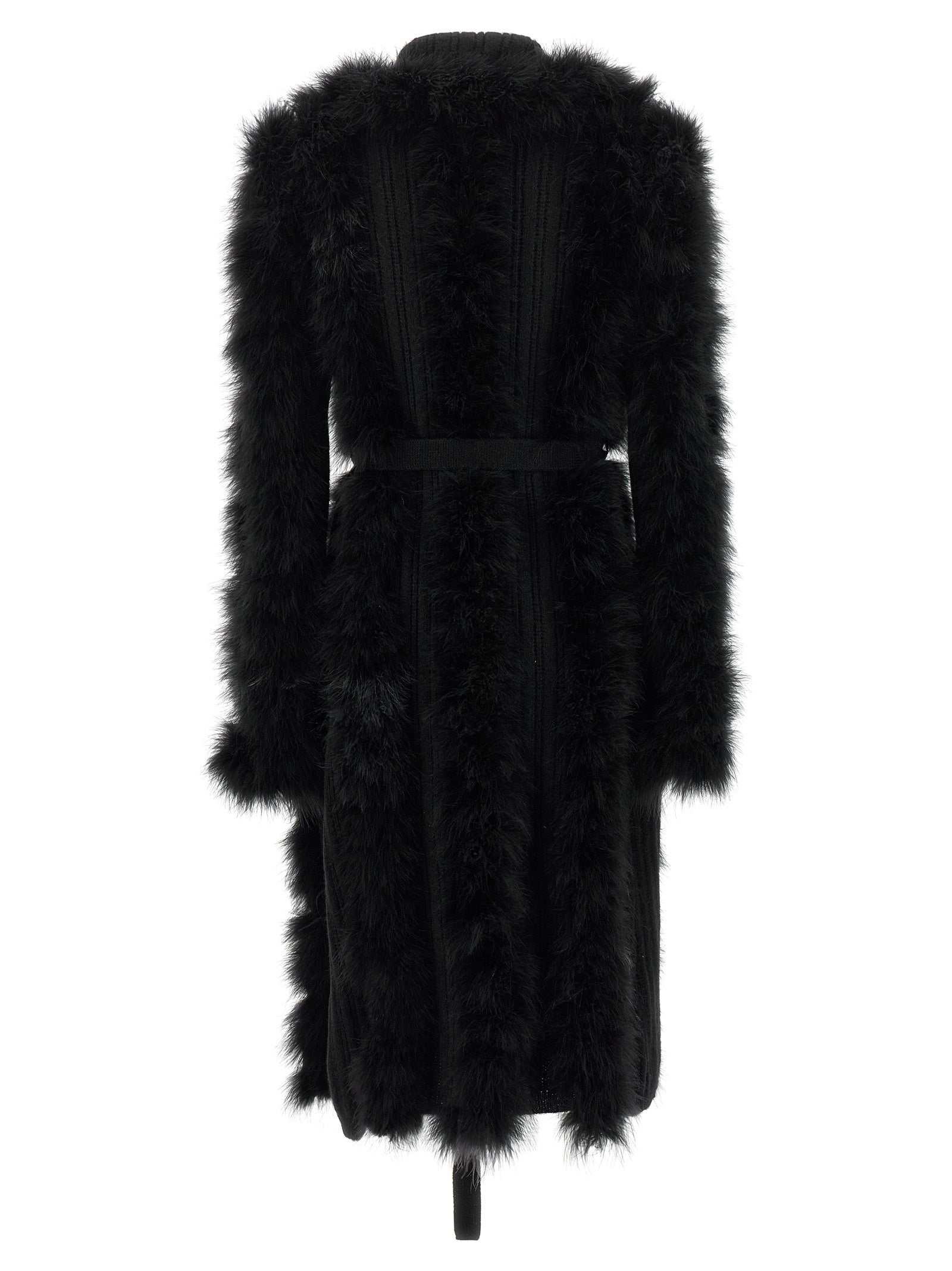 The Attico Black Wool Coat