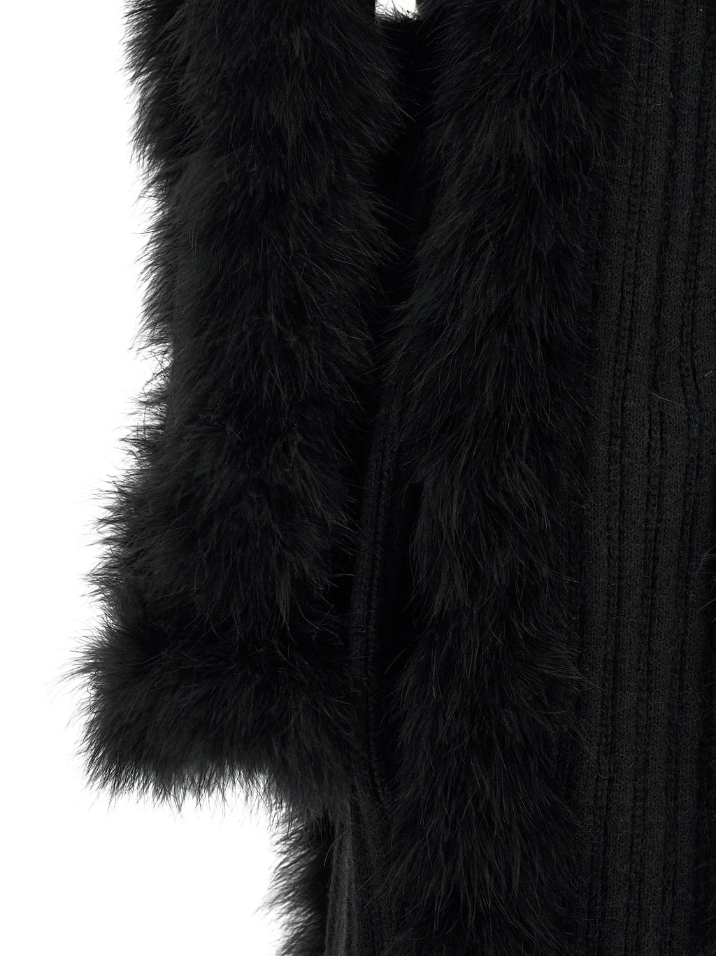 The Attico Black Wool Coat