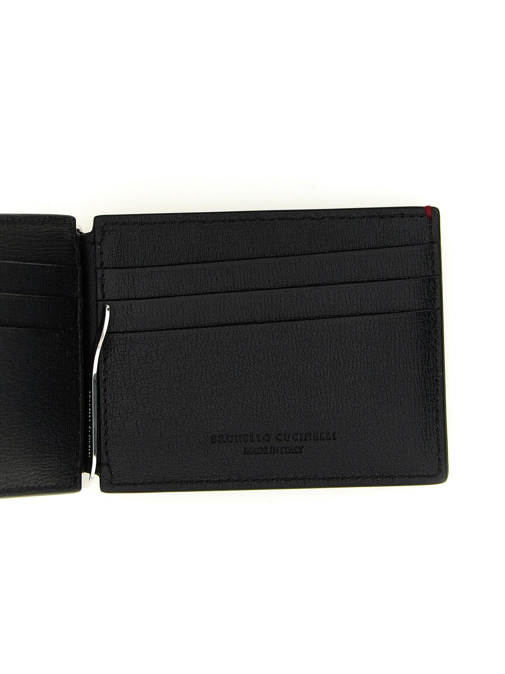Brunello Cucinelli Black Goatskin Money Clip
