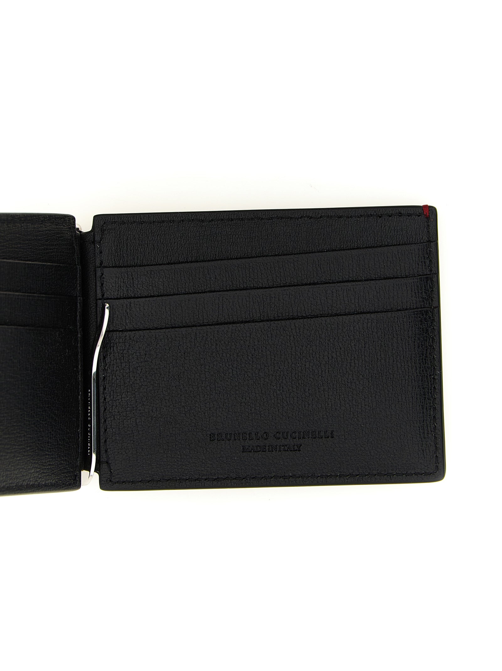 Brunello Cucinelli Black Goatskin Money Clip