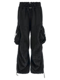 The Attico Black Cotton Cargo Pants