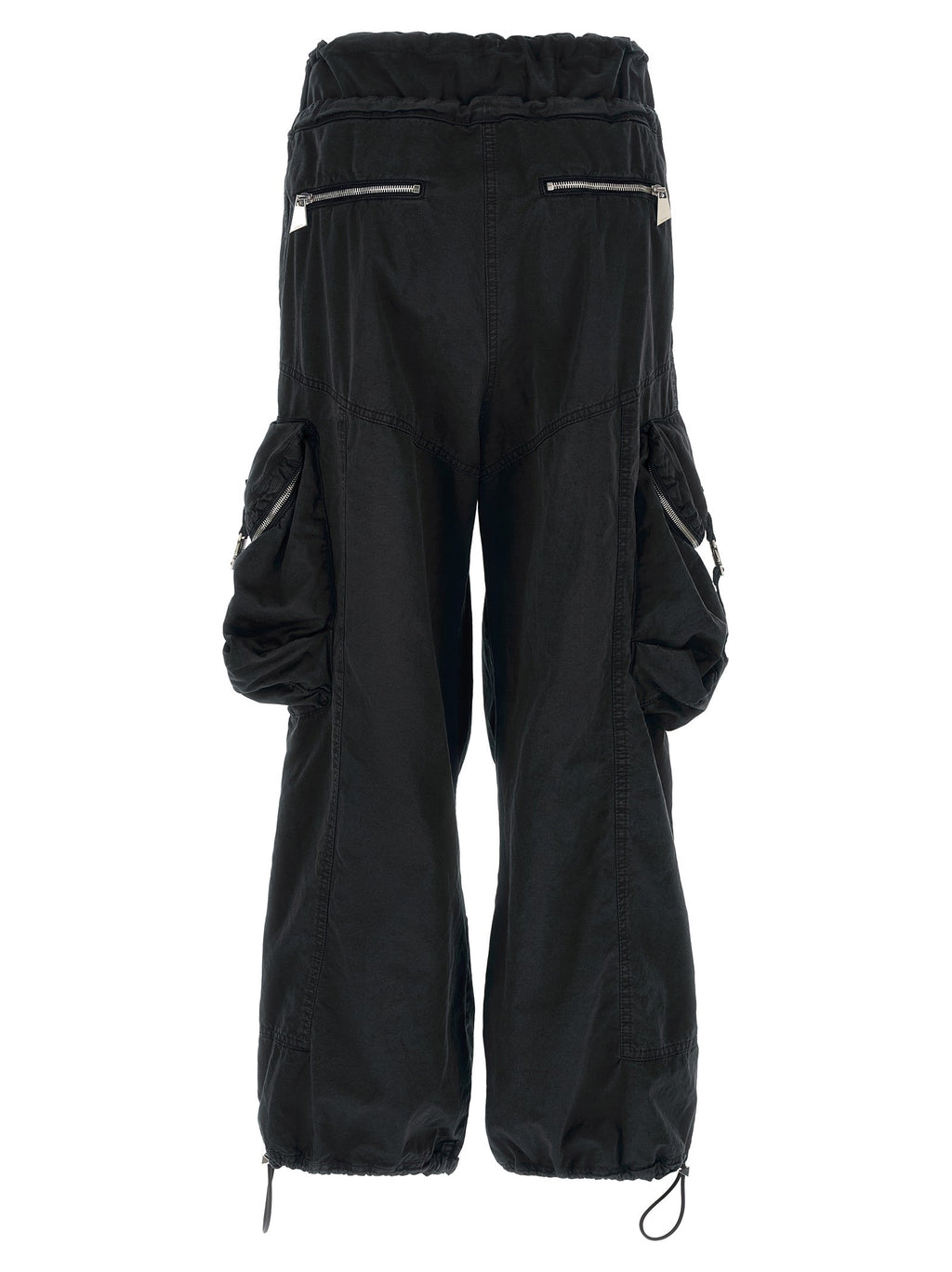 The Attico Black Cotton Cargo Pants