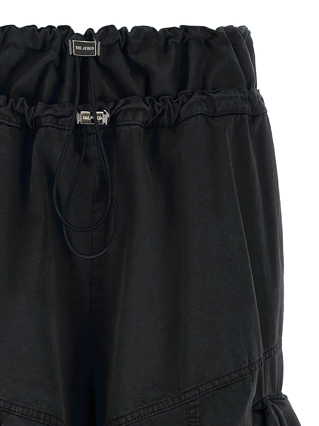 The Attico Black Cotton Cargo Pants