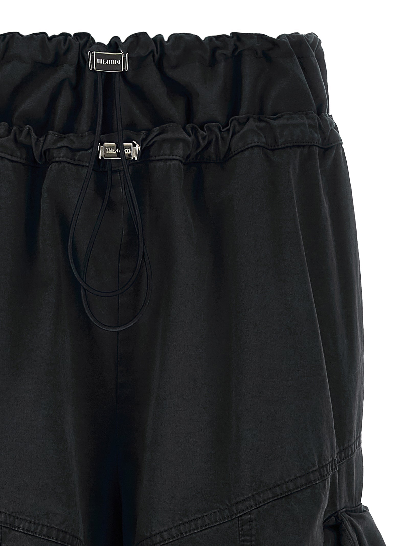The Attico Black Cotton Cargo Pants
