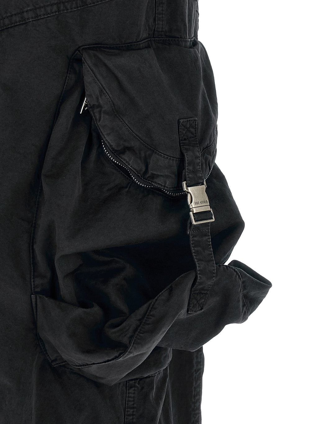 The Attico Black Cotton Cargo Pants