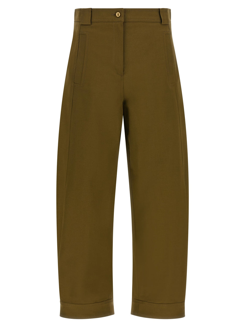 Max Mara Bicolor Cotton Cropped Pants