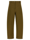 Max Mara Bicolor Cotton Cropped Pants