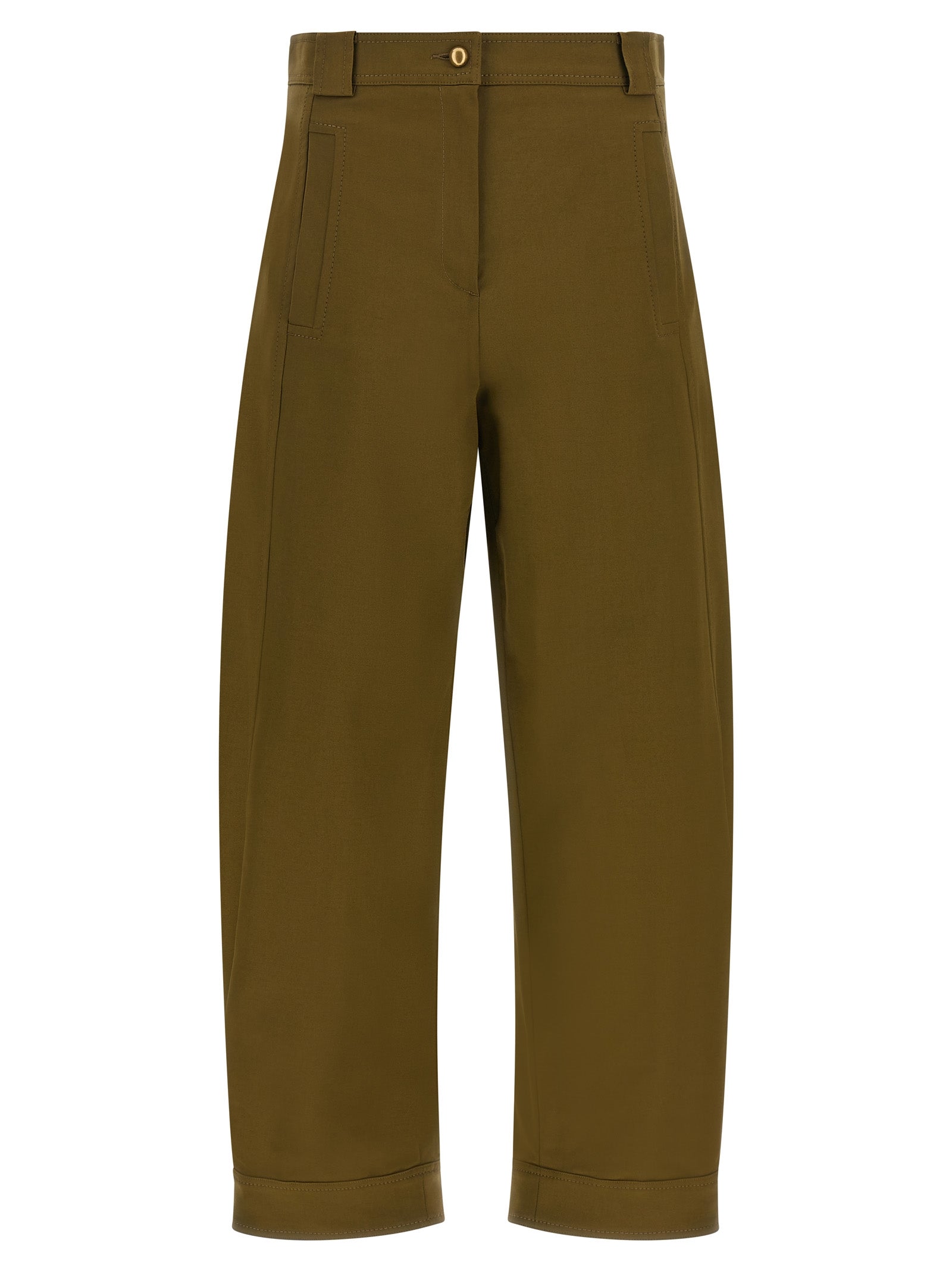 Max Mara Bicolor Cotton Cropped Pants