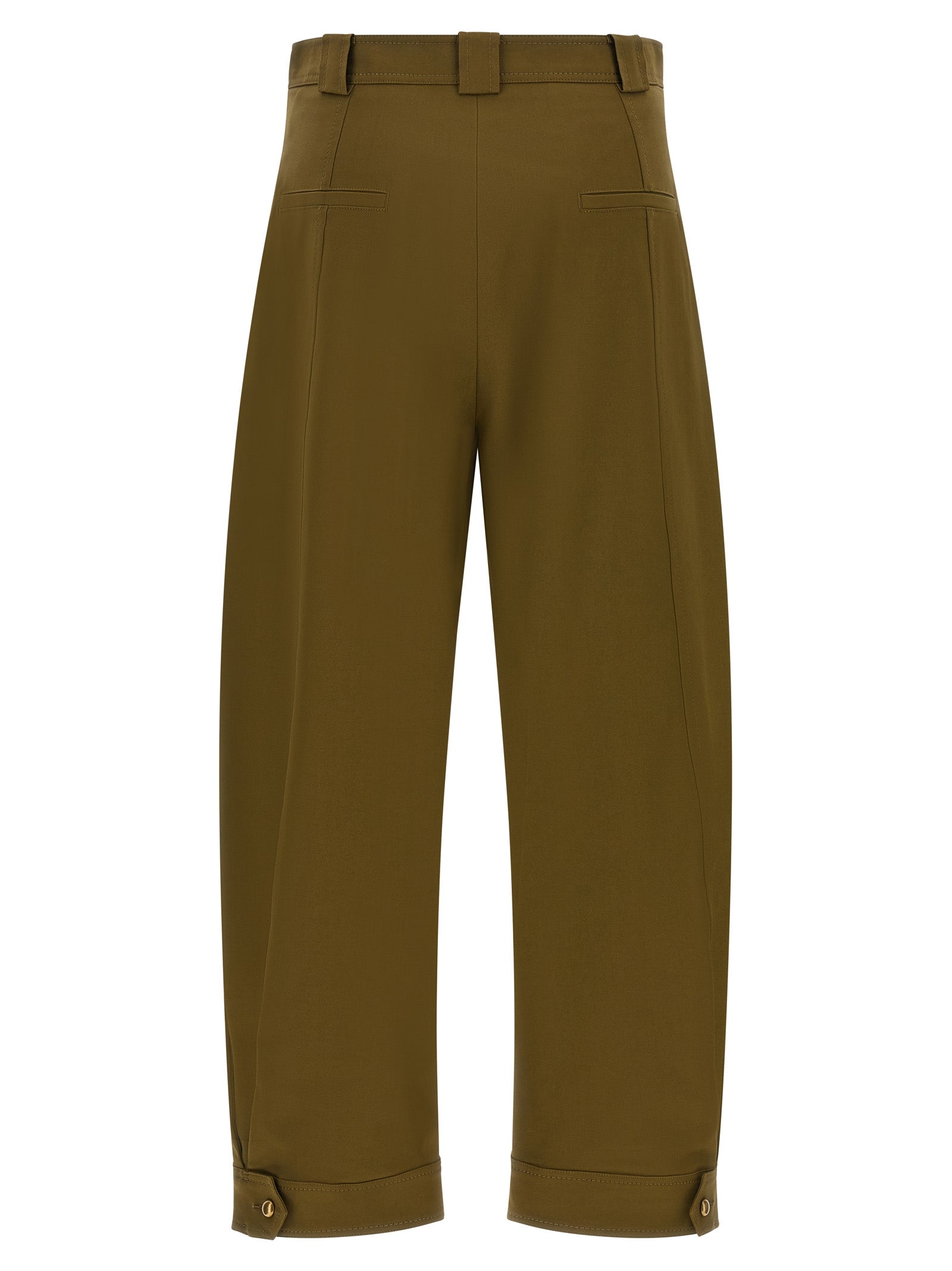 Max Mara Bicolor Cotton Cropped Pants