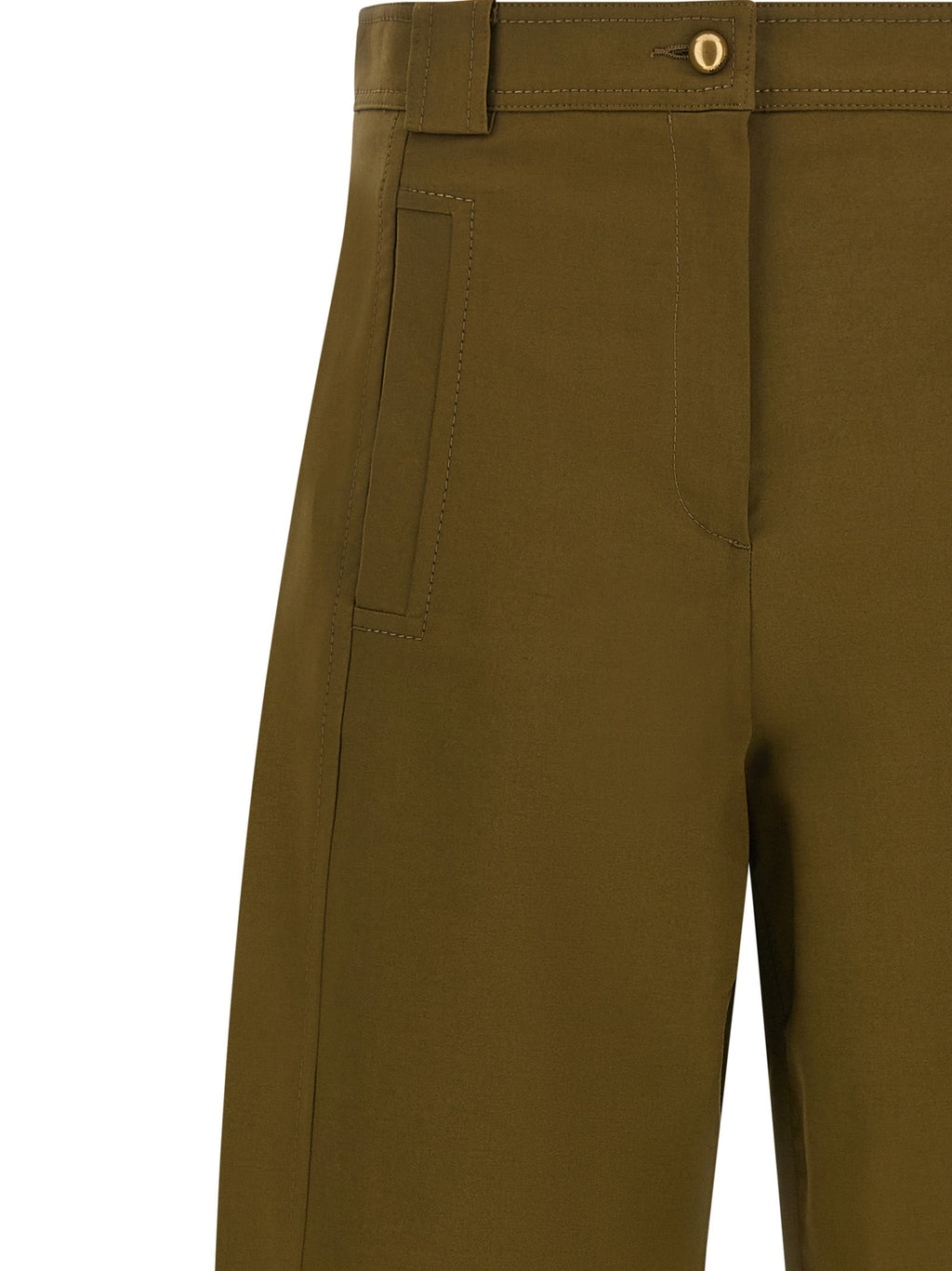 Max Mara Bicolor Cotton Cropped Pants