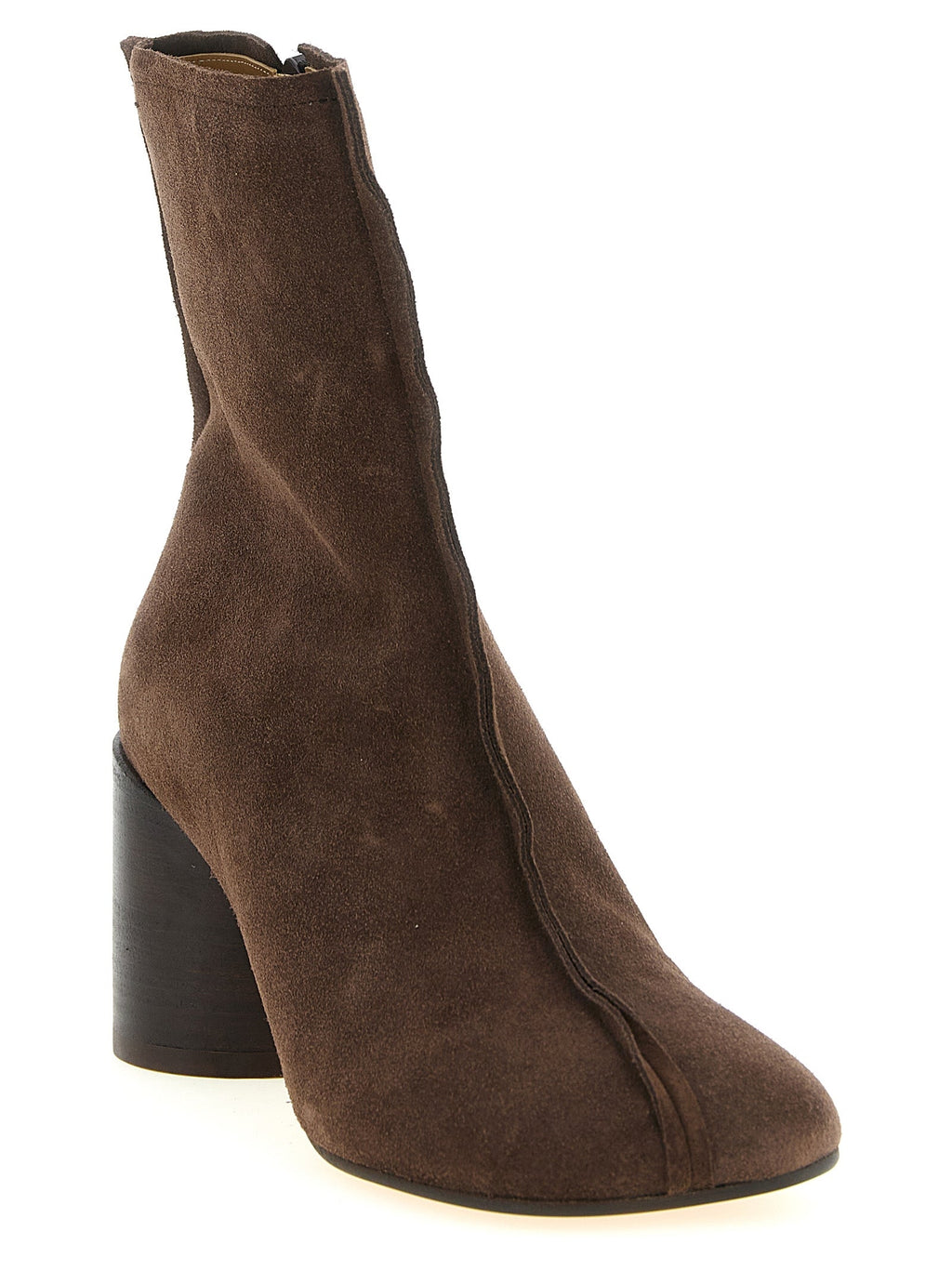 MM6 Maison Margiela Brown Cowhide Ankle Boots