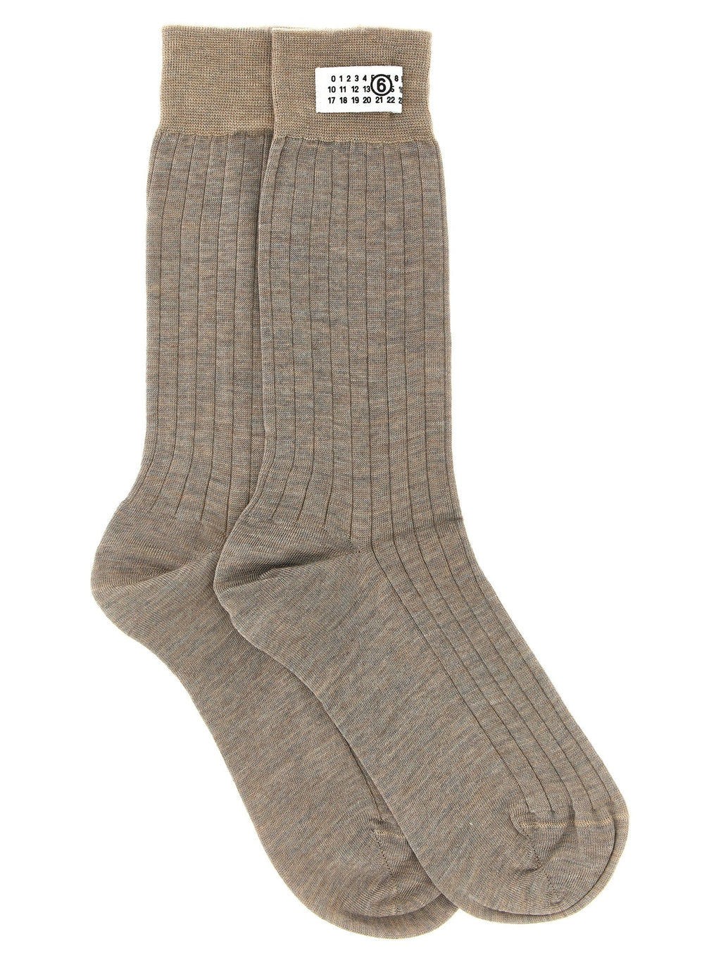 MM6 Maison Margiela Beige Wool Socks