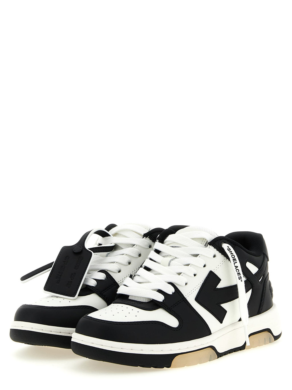 Off-White Bicolor Calfskin Low Top Sneakers