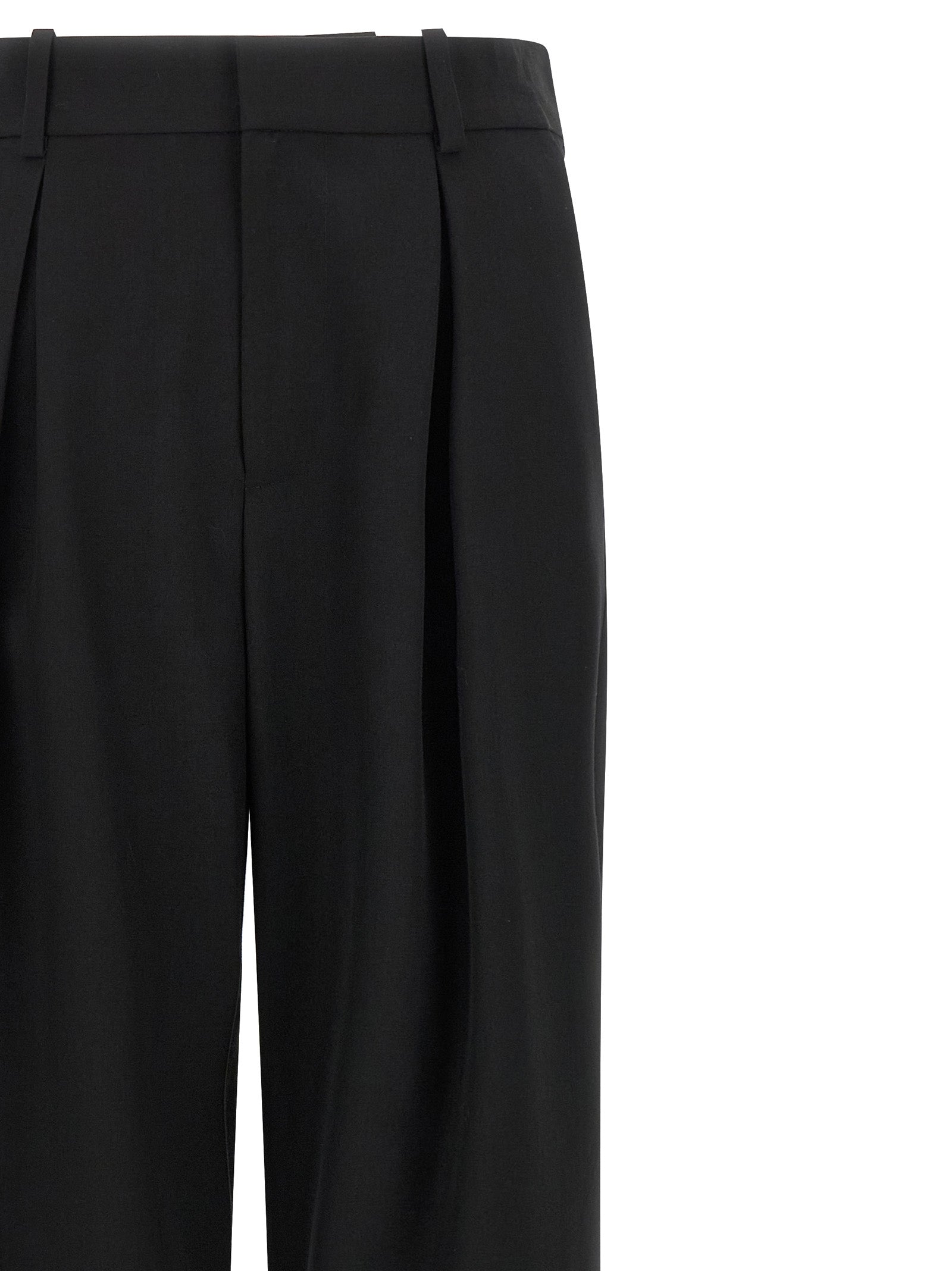 MM6 Maison Margiela Black Polyester Casual Pants