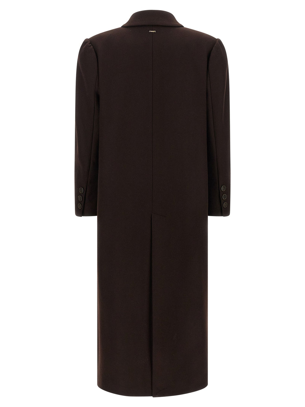 Twinset Brown Wool Coat