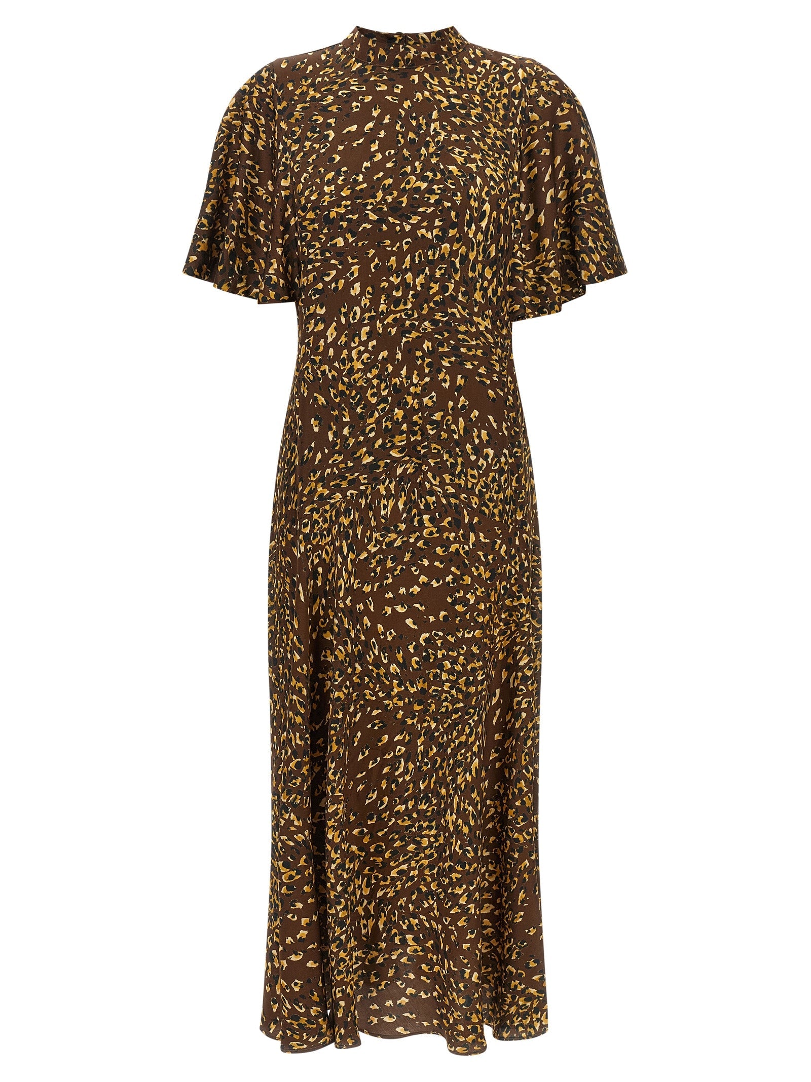 Twinset Brown Viscose Long Dress