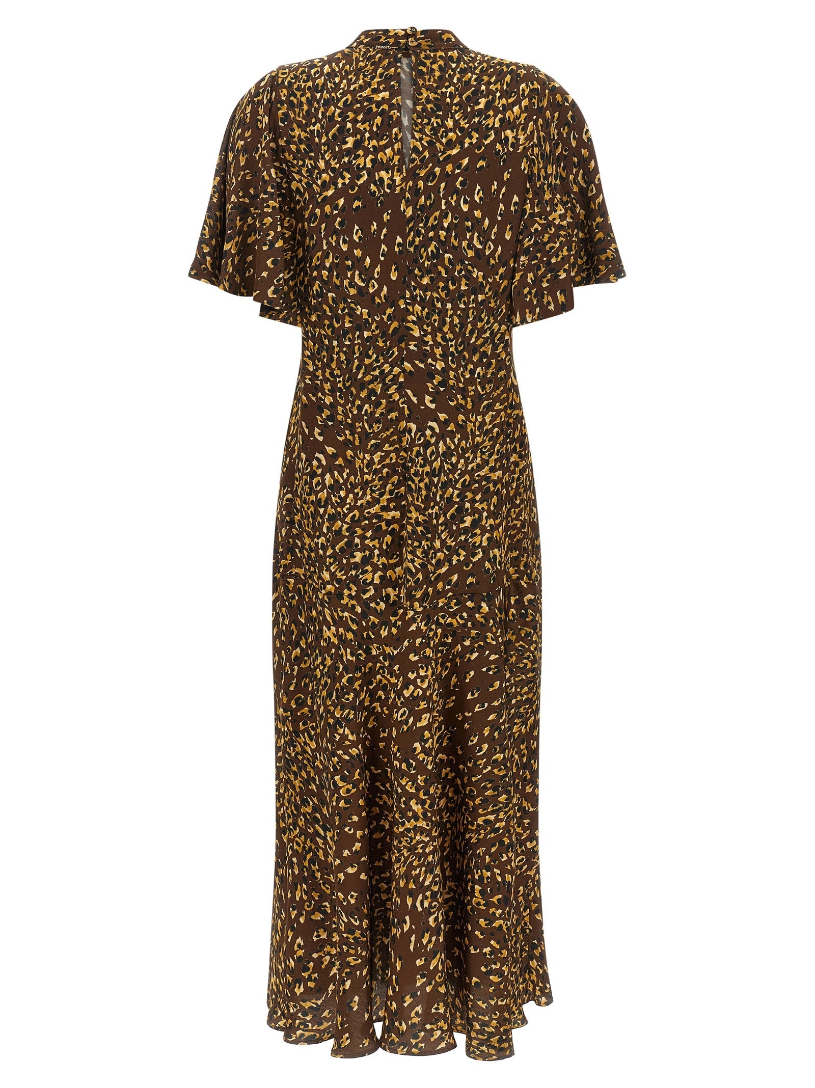 Twinset Brown Viscose Long Dress