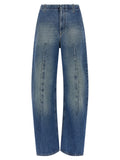 MM6 Maison Margiela Blue Cotton High-Waisted Jean