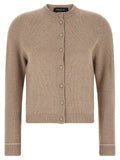Fabiana Filippi Beige Virgin Wool Cardigan